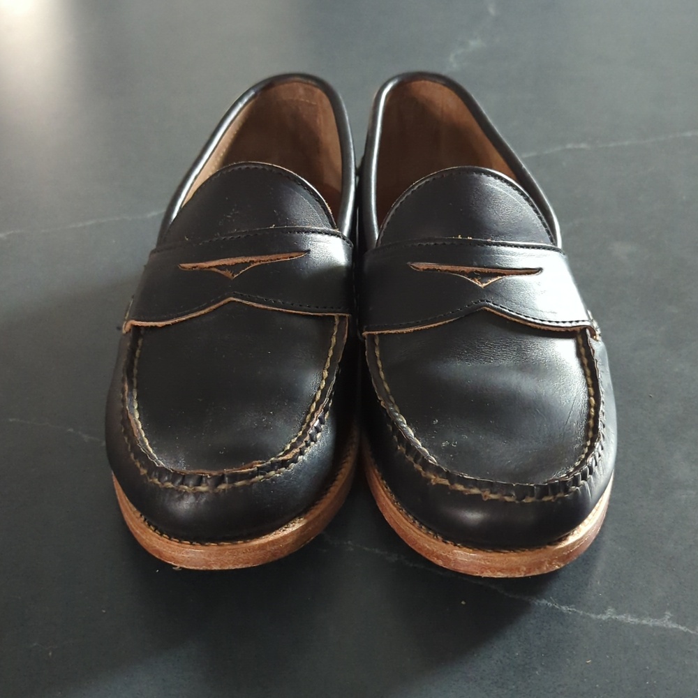Rancourt & Co. Black Leather Pinch Penny Loafers - 10 D - Picture 4 of 11